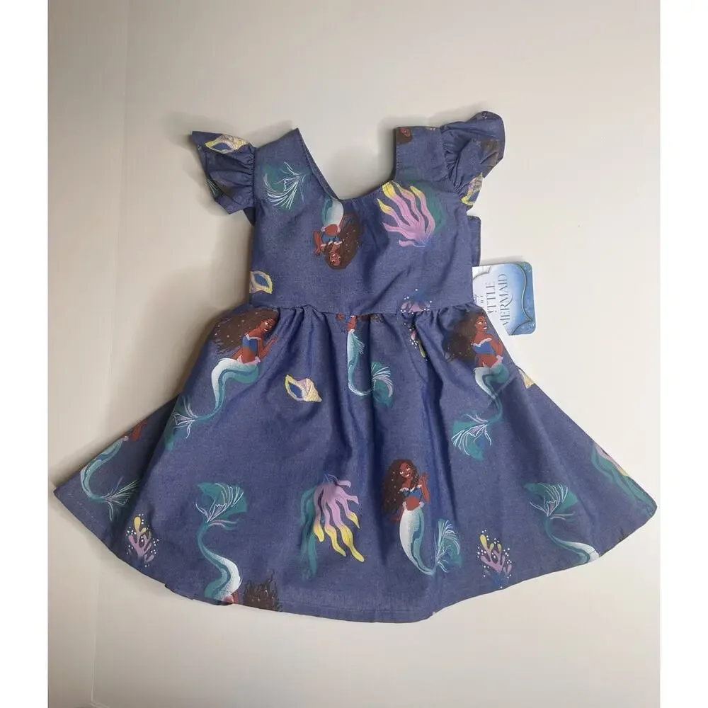 NWT Size 2T Disney Princess Little Mermaid Ariel Blue Dress Toddler Girls